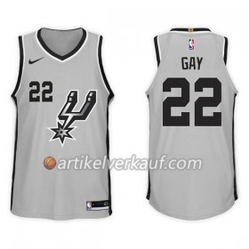 NBA San Antonio Spurs Trikot Rudy Gay 22 Nike 2017-18 Grau Swingman - Herren